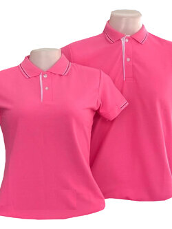 เสื้อโปโลสีชมพู ไซส์ผู้ชาย ไซส์ผู้หญิง ราคาส่ง 3 ตัวขึ้นไป