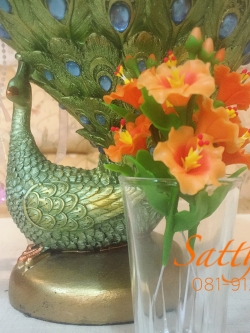 ดอกชบา ประดิษฐ์จากดิน - ดอกชบา - Chinese rose