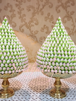 พานพุ่มดอกบัวประดิษฐ์ [7 นิ้ว 5,000 บาท/คู่]