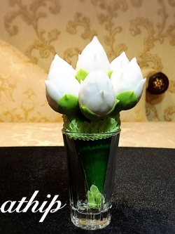 กรวยดอกบัว ประดิษฐ์จากดิน