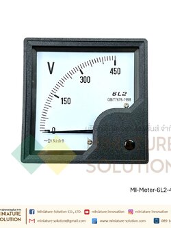 อนาล็อก AC Volt Amp Hz Meter AC โวลต์มิเตอร์ วัดกระแสไฟฟ้า แบบ เข็ม Analog มาตรวัด แอมมิเตอร์ โวล์ลมิเตอร์ รุ่น 6L2 ขนาด 80X80 (Volt 6L2-450V)