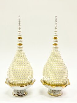 พานพุ่ม - พานพุ่มสักการะ - พานพุ่มเงินทอง - พานพุ่มนพเก้า [ุ 2 นิ้ว/ 1,250บาท/คู่]