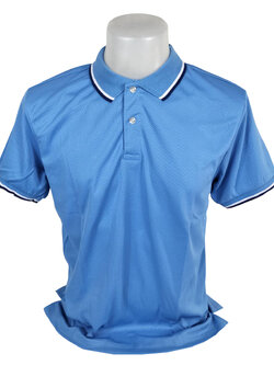 เสื้อโปโล เสื้อโปโลสีฟ้าคราม แขนจั๊ม ลดราคาล้างสต๊อก