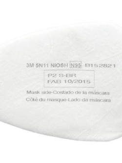 แผ่นกรองฝุ่นละออง ขาว (10ชิ้น/กล่อง) 3M 5N11 N95
