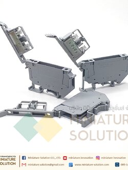 (ราคา ต่อชิ้น) เทอร์มินอลฟิวส์ แบบยึดร่างปีกนอก ฐานฟิวส์ 1P ขนาด 5x20มิล 6.3A หนา 8.20มิล Din Rail Fuse Terminal Blocks Gray UK5-HESI (UK5-HESI)