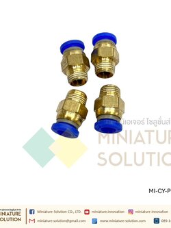 ข้อต่อลม ข้อต่อโซลินอย PC6 (PC6-01 G1/8" 1หุน) (PC6-02 G1/4" 2หุน) (PC6-03 G3/8" 3หุน) (PC6-04 G1/2" 4หุน) (PC6-M5)