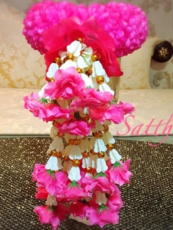 พวงมาลัยผ้า - พวงมาลัยดอกมัม ประดิษฐ์ - พวงมาลัยถวายศาลพระภูมิ - Fabric Garland