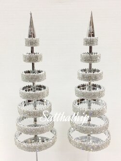 สูง 51 ซม. l ฉัตร - ฉัตรเงินทอง - ฉัตร 9 ชั้น