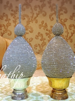 พานพุ่มเงินทอง [5 นิ้ว/ 2,200 บาท/คู่]