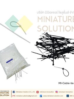 สายรัดเคเบิ้ลไทร์ Cable tie หนวดกุ้ง เคเบิ้ลไทร์ Self-Locking Plastic Nylon ขายยกแพค (3X80/3X100/3X150/4X150/5X150/4X200/5X200 mm) สีขาว/ดำ