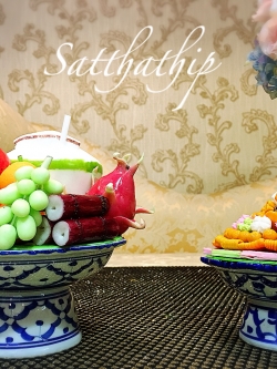 ชุดผลไม้ไทย 9 อย่าง พานขนมไทย 9 อย่าง ประดิษฐ์จากดิน