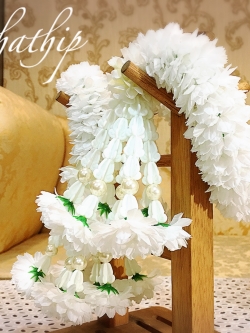 พวงมาลัยผ้า - พวงมาลัยสองชาย - พวงมาลัยดอกมะลิประดิษฐ์ - พวงมาลัยถวายศาลพระภูมิ - Fabric garland