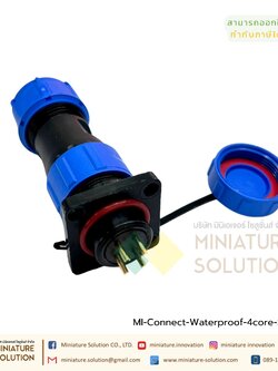 ชุดหัวประกอบ IP68 aviation plug socket connector SP16 male and female butt waterproof connector 4 core Square