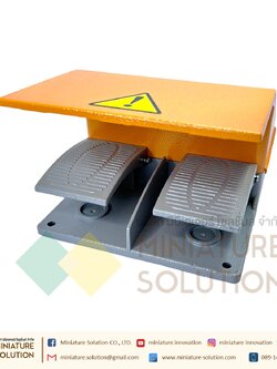 YDT1-15 double pedal เหยียบคู่ foot switch 10A 250VAC สวิทช์เท้าเหยียบ ฟุตสวิทช์ สวิทช์เท้า สีส้ม