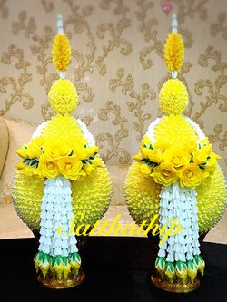 พานพุ่มดอกรักประดิษฐ์ [8"]