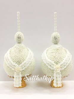 พานพุ่มดอกรักประดิษฐ์ [7"]