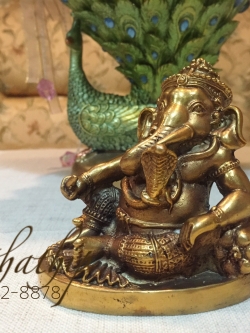 พระพิฆเนศ ปางเสวยสุข (ทองเหลือง) - Ganesha: Lord of Success