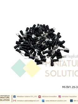 หางปลา SV1.25-3 หางปลาเสียบแบบเขี้ยว ถุง 100 ตัว สีดำ [100pcs]