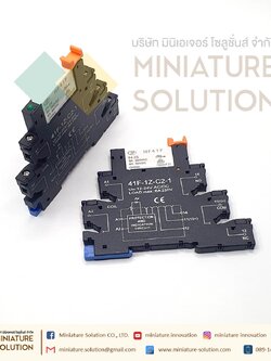 Ultra Slim Relay : รีเลย์แบบบาง ใช้พื้นที่น้อย 6A rail type ultra-thin relay base HF41F DIN Rail