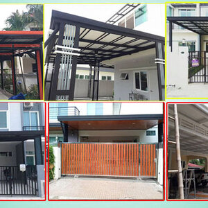 แบบแปลนโรงจอดรถ โทร 093-2757493 รับต่อเติมบ้าน ทำโรงรถหน้าบ้าน หลังคาโรงรถเมทัลชีท ต่อเติมครัวหลังบ้าน