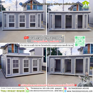 🏡บ้านหมา 𝟑 ประตู แบบบ้าน 𝐁𝐨𝐱 𝐒𝐭𝐲𝐥𝐞 🦮🐾