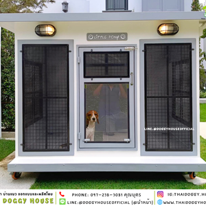 บ้านหมา ติดพัดลม แบบบ้าน 𝑩𝑶𝑿 𝑺𝑻𝒀𝑳𝑬