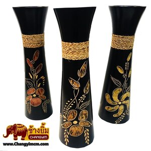 แจกันไม้ ( Wood vase )