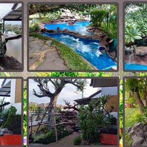 จัดสวนสไตล์โมเดิร์น โทร 065-3549747 แต่งสวน จัดสวน บ้านและสวน ดูแลสวน ผ่อนคลาย ด้วยน้ำตกจำลองสวนหิน