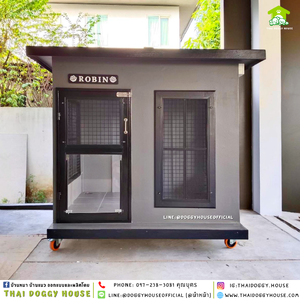 บ้านหมา ติดพัดลม แบบบ้าน 𝑩𝑶𝑿 𝑺𝑻𝒀𝑳𝑬