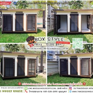 🏡บ้านหมา มี 𝟐 ประตู แบบบ้าน 𝐁𝐨𝐱 𝐒𝐭𝐲𝐥𝐞 🐩🦮