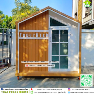 🏡บ้านหมา มุ้งลวด ติดพัดลม แบบบ้าน 𝐍𝐨𝐫𝐝𝐢𝐜 𝐬𝐭𝐲𝐥𝐞 ✨