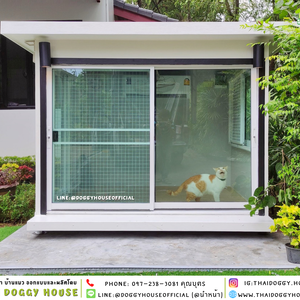 บ้านแมว ติดแอร์ แบบบ้าน BOX STYLE