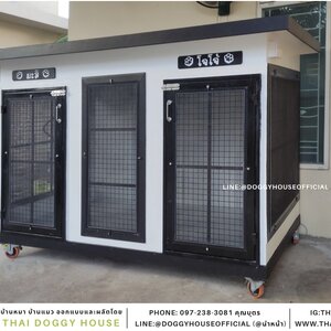 บ้านหมา แบบบ้าน BOX STYLE 2 ประตู