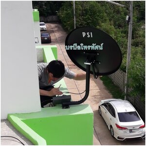 งานติดตั้งจานดาวเทียม