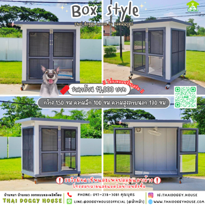 🏡บ้านหมา แบบพัดลม แบบบ้าน 𝐁𝐨𝐱 𝐒𝐭𝐲𝐥𝐞🐶🐾