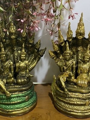 ปู่ศรีสุทโธย่าศรีปทุมมา ปู่ย่า ปู่ย่าพญานาค สูง9นิ้ว