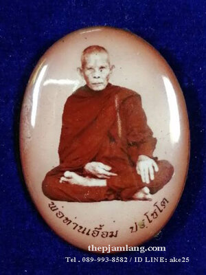 ล็อกเก็ตรูปไข่ห่มคลุม(1) รุ่นแรก พ่อท่านเอื้อม ปชฺโชโต สำนักสงฆ์สวนป่าตลิ่งชัน พัทลุง เต็มองค์ ( ฉากน้ำตาล ) ปี 2561