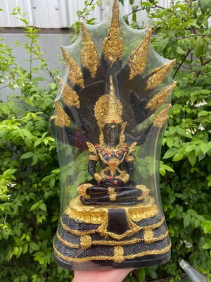 พระเเก้วนาคปรก พระนาคปรก สูง14นิ้วครึ่ง สีดำขลัง