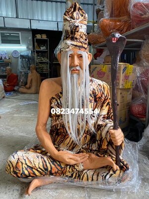 ฤาษีดาบส พ่อเเก่ ฤาษี หน้าตัก 30 นิ้ว ใส่ตาเทียม ขจนาดเท่าองค์จริง