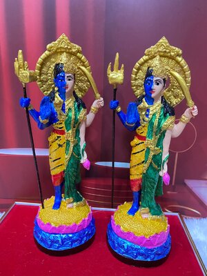 พระอรรถนารีศวร พระศิวะ+พระเเม่อุมา สูง30ซม