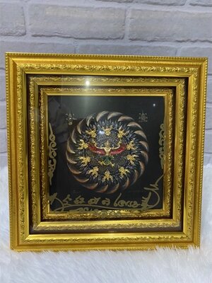 กรอบพญาครุฑ มหายัน กรอบไม้3ชั้น กว้าง11นิ้ว สูง11นิ้ว