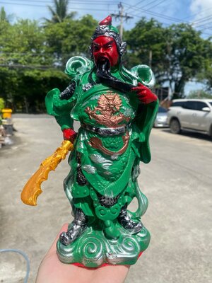 เทพเจ้ากวนอู องค์สีเขียว สูง26ซม เสริมอำบารมี โชคลาภ