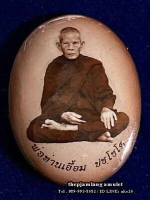 ล็อกเก็ตรูปไข่ห่มคลุม(3) รุ่นแรก พ่อท่านเอื้อม ปชฺโชโต สำนักสงฆ์สวนป่าตลิ่งชัน พัทลุง เต็มองค์ ( ฉากน้ำตาล ) ปี 2561