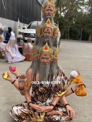 ปู่พรมหม ฤาษี พ่อเเก่ หน้าตัก 30 นิว้ ขนาดเท่าองค์จริง