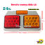 ไฟสต๊อปแลมป์ ไฟราวข้าง ทับทิม LED 24v แป้นสเตนเลส / ขายเป็นคู่ ซ้าย-ขวา