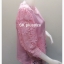 เสื้อลินินแต่งลูกไม้ สีชมพู แขนตุ๊กตา รอบอก 48 นิ้ว
