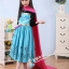 ชุดกระโปรงเจ้าหญิงเอลซ่าแขนยาว+ผ้าคลุมสวยมากค่ะ Frozen anna #112(พร้อมส่ง) size- 100 110 120 130 140