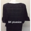 เสื้อคอตตอนฉลุ สีดำ คอปาด แขนต่อระบาย รอบอก 46 นิ้ว