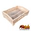 ถาดไม้หูจับโค้ง 9.5 x12.5 นิ้ว สีเสี้ยนขาว