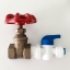 วาล์วน้ำเปิด/ปิด เสียบสาย 1/4 " เป็น 1/2 " เกลียวนอก